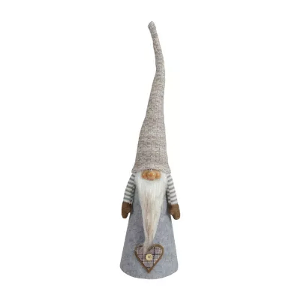 Northlight 21in Gray And Beige Cone Boy Christmas Gnome