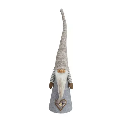 Northlight 21in Gray And Beige Cone Boy Christmas Christmas Gnome