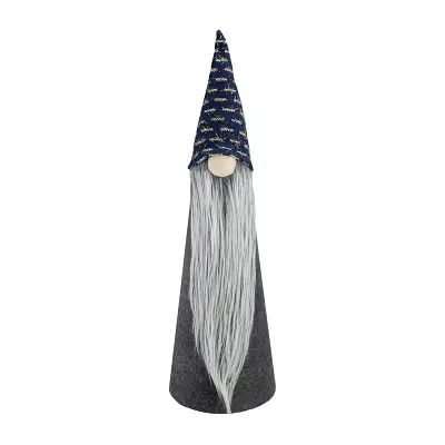 Northlight 20in Gray And Blue Cone  Christmas Tabletop Decor Gnome