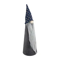 Northlight 20in Gray And Blue Cone  Christmas Tabletop Decor Gnome