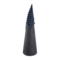 Northlight 20in Gray And Blue Cone  Christmas Tabletop Decor Gnome