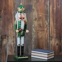 Northlight 24in Green And Gold  King With Sword Christmas Nutcracker