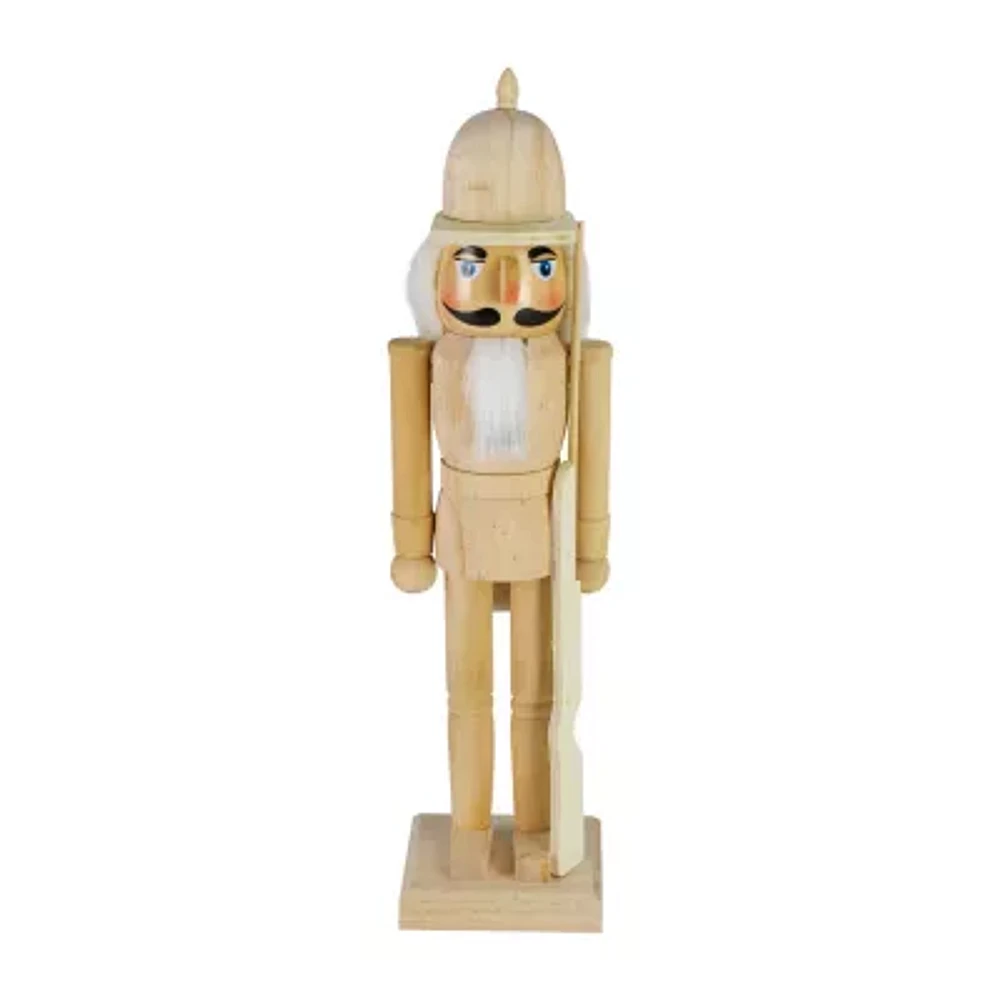 Northlight 15in Unfinished Paintable Wooden  With Rifle Christmas Nutcracker