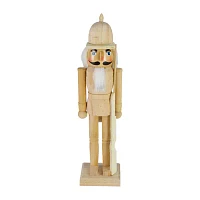 Northlight 15in Unfinished Paintable Wooden  With Rifle Christmas Nutcracker