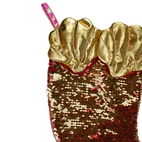 Northlight 24in Pink And Gold Sequined Iridescent Mermaid Christmas Stocking