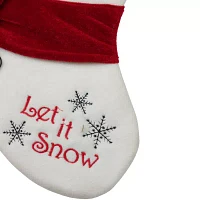 Northlight 19in Black  Red And White Embroidered Inlet It Snow!In Snowman Christmas Stocking