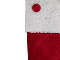 Northlight 20.5-Inch Red And White Velvet  With Faux Fur Christmas Stocking