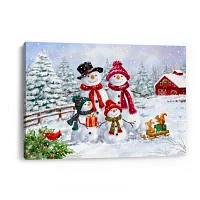 Lumaprints Snowman Family Canvas Art