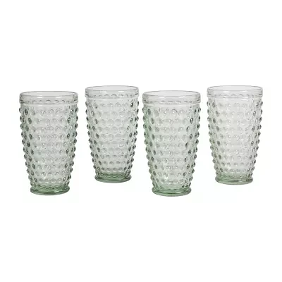 Martha Stewart Chauncey Hobnail 4-pc. Glass Tumbler Set