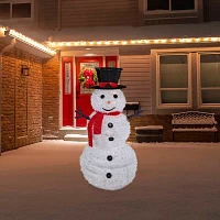 Northlight 4ft Lighted Pop-Up Snowman Christmas Yard Art