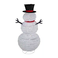 Northlight 4ft Lighted Pop-Up Snowman Christmas Yard Art