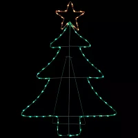 Northlight 38.5in Lighted Tree Silhouette Decor Christmas Yard Art