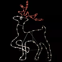 Northlight 24in Lighted Standing Reindeer Silhouette Decor Christmas Yard Art