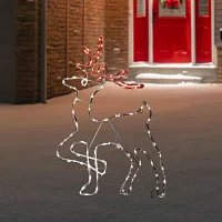 Northlight 24in Lighted Standing Reindeer Silhouette Decor Christmas Yard Art