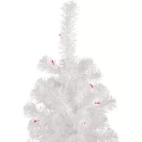 Northlight White Slim Artificial Pink Lights 4 Foot Pre-Lit Pine Christmas Tree