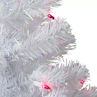 Northlight White Slim Artificial Pink Lights 2 Foot Pre-Lit Pine Christmas Tree