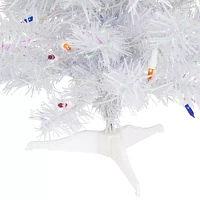 Northlight Rockport White Artificial Multi Lights 2 Foot Pre-Lit Pine Christmas Tree