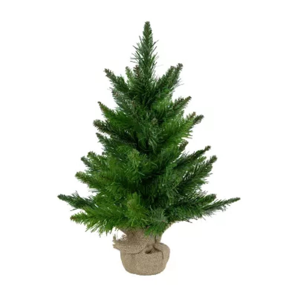 Northlight Mini Balsam Medium Artificial In Burlap Base Unlit 1 1/2 Feet Pine Christmas Tree