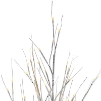 Northlight 6ft Lighted White Birch Twig Tree  Warm White Led Lights Christmas Yard Art