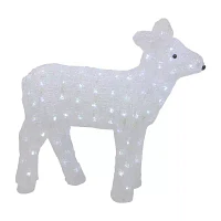 Northlight 18in Lighted Commercial Grade Acrylic Baby Reindeer Christmas Yard Art