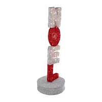 Northlight 39in Lighted Red And Silver Noel Sign Christmas Yard Art