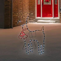 Northlight 36in Lighted Standing Reindeer Silhouette Decor Christmas Yard Art