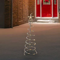 Northlight 4ft Led Lighted Spiral Cone Tree  Warm White Lights Christmas Yard Art