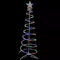 Northlight 4ft Led Lighted Spiral Cone Tree  Multi Lights Christmas Yard Art