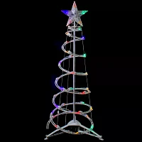 Northlight 3ft Led Lighted Spiral Cone Tree  Multi Lights Christmas Yard Art