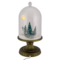 Northlight 13.5in Led Snowing Musical Retro Truck Under Cloche Christmas Decoration Lighted Round SnowGlobes