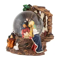 Northlight 6.75in Holy Family Christmas Nativity Musical Water Round SnowGlobes