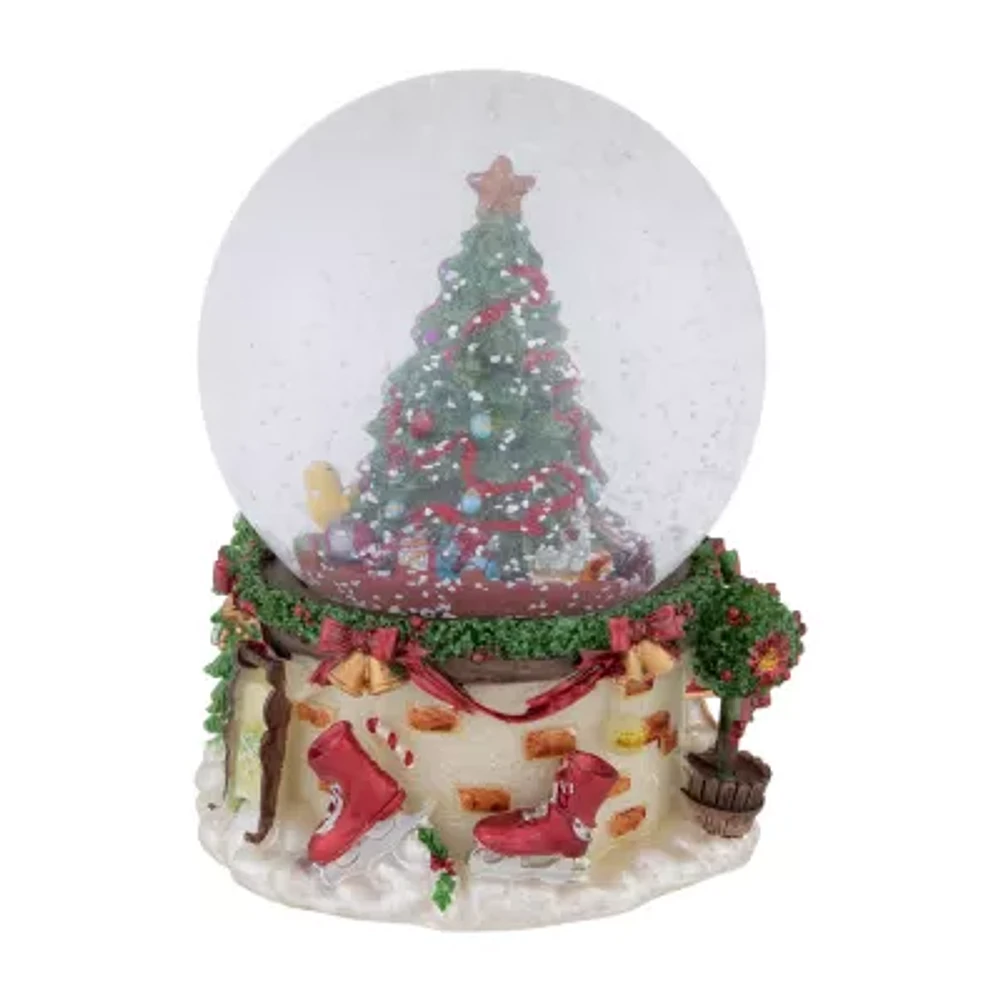 Northlight 6.5in Christmas Tree Musical Round SnowGlobes