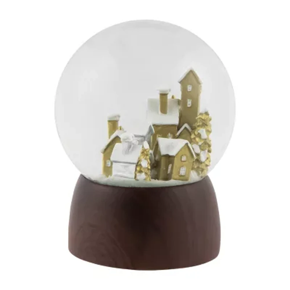Northlight 6.5in Holiday Village Wonderland Christmas Musical Round SnowGlobes