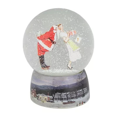 Northlight 6.5in Norman Rockwell Christmas Surprise Round SnowGlobes