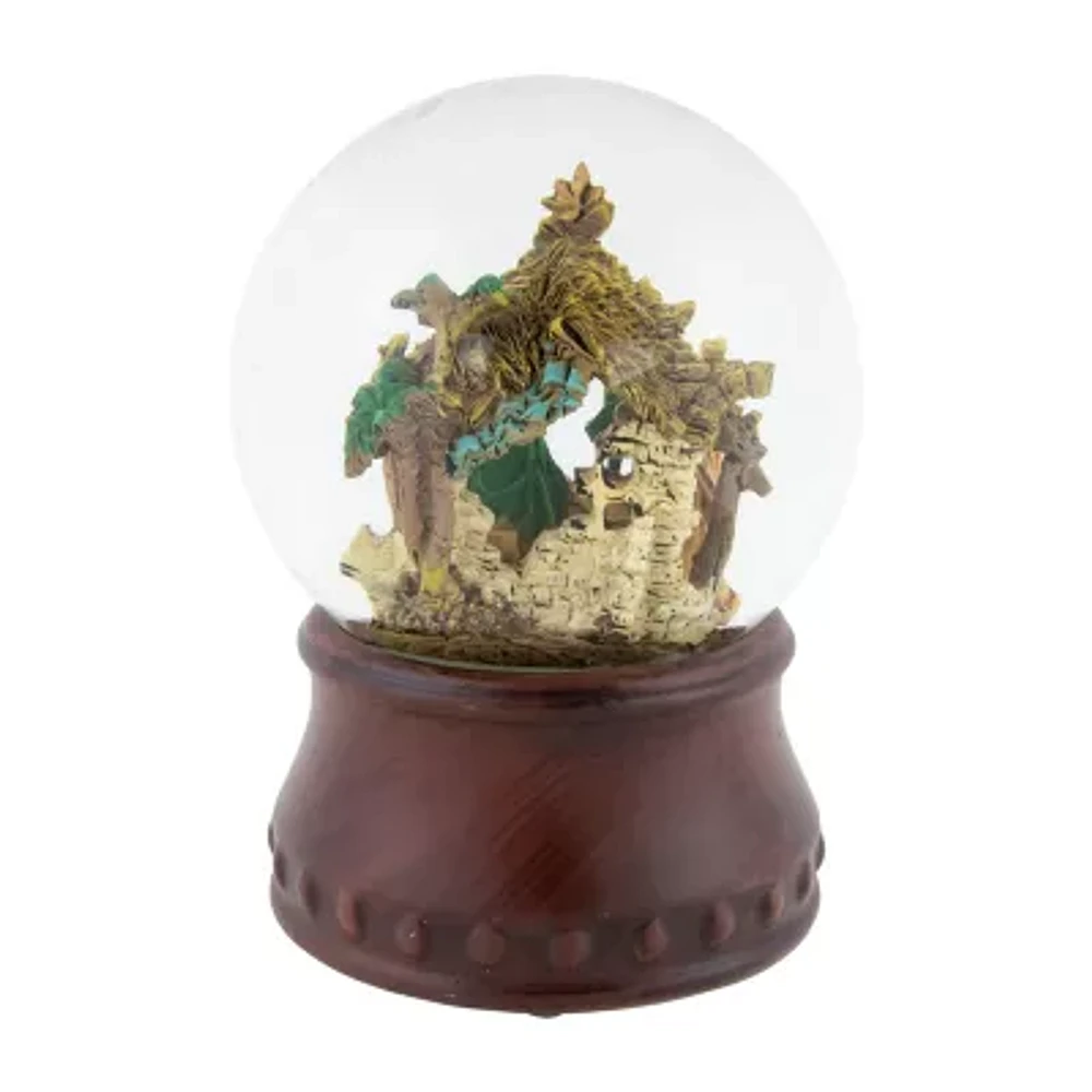 Northlight 5.5in Christmas Nativity Musical Round SnowGlobes