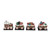 Northlight Gingerbread Train 4.75in 4-pc. Christmas Stocking Holder