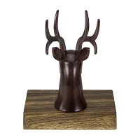 Northlight 7.5in Brown Marbled Buck Deer Head Christmas Stocking Holder