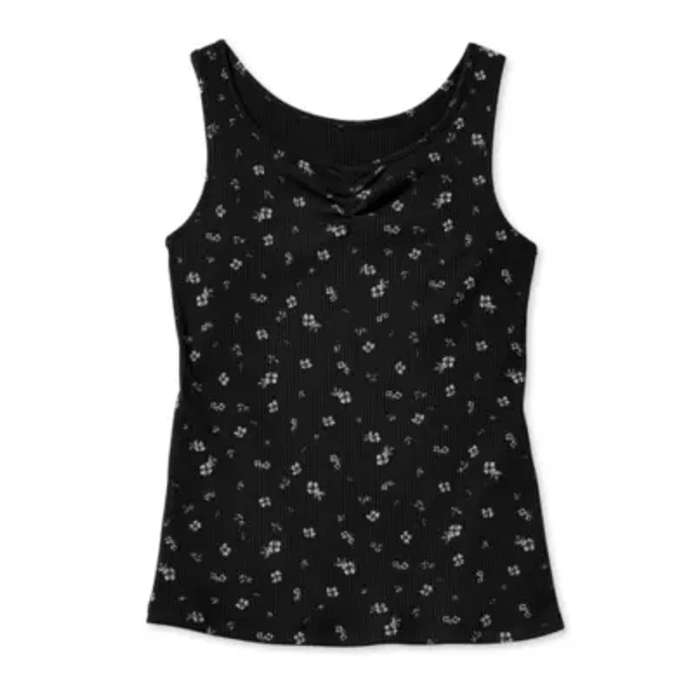 Thereabouts Little & Big Girls Rib V Neck Tank Top