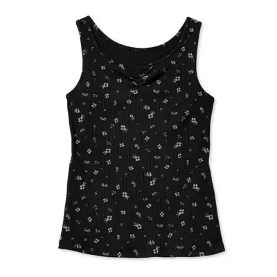 Thereabouts Little & Big Girls Rib V Neck Tank Top