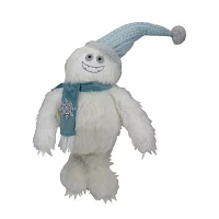 Northlight 23-Inch Plush White And Blue Standing Tabletop Yeti Christmas Figurine