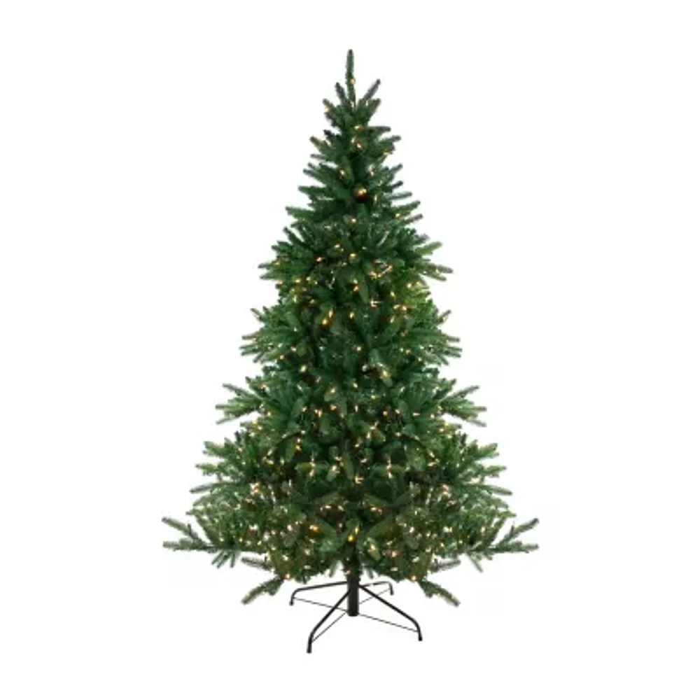 Northlight Full Instant Connect Noble Artificial Dual Led Lights 7 1/2 Foot Pre-Lit Fir Christmas Tree