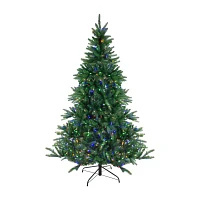 Northlight Full Instant Connect Noble Artificial Dual Led Lights 7 1/2 Foot Pre-Lit Fir Christmas Tree