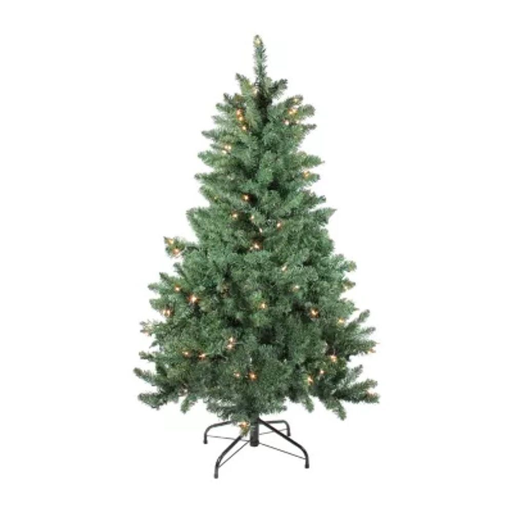 Northlight Full Buffalo Artificial Clear Lights 4 1/2 Foot Pre-Lit Fir Christmas Tree