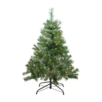 Northlight Mixed Cashmere Medium Artificial Clear Lights 4 Foot Pre-Lit Pine Christmas Tree