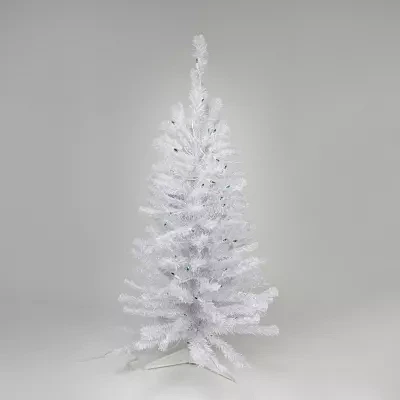 Northlight White Iridescent Artificial Green Lights 4 Foot Pre-Lit Pine Christmas Tree