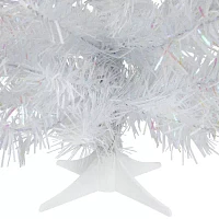 Northlight White Glimmer Iridescent Spruce Artificial Unlit 1 1/2 Feet Christmas Tree