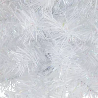 Northlight White Glimmer Iridescent Spruce Artificial Unlit 1 1/2 Feet Christmas Tree