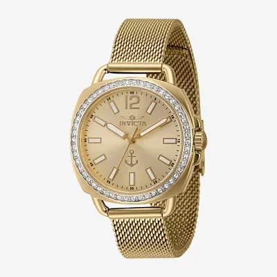 Invicta Womens Gold Tone Stainless Steel Bracelet Watch 46293