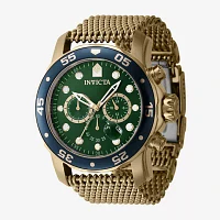Invicta Mens Gold Tone Stainless Steel Bracelet Watch 47241