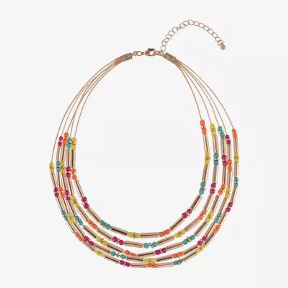 Mixit Inch Link Beaded Necklace